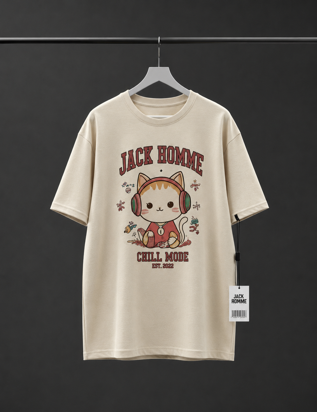Jack Homme "Chill Mode" Oversized Graphic T-Shirt