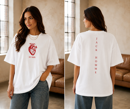 In Min Oversized T-Shirt – White | Premium Cotton Streetwear