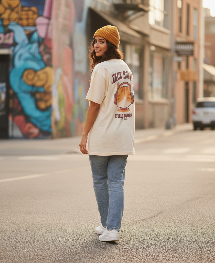 Jack Homme "Chill Mode" Oversized Graphic T-Shirt