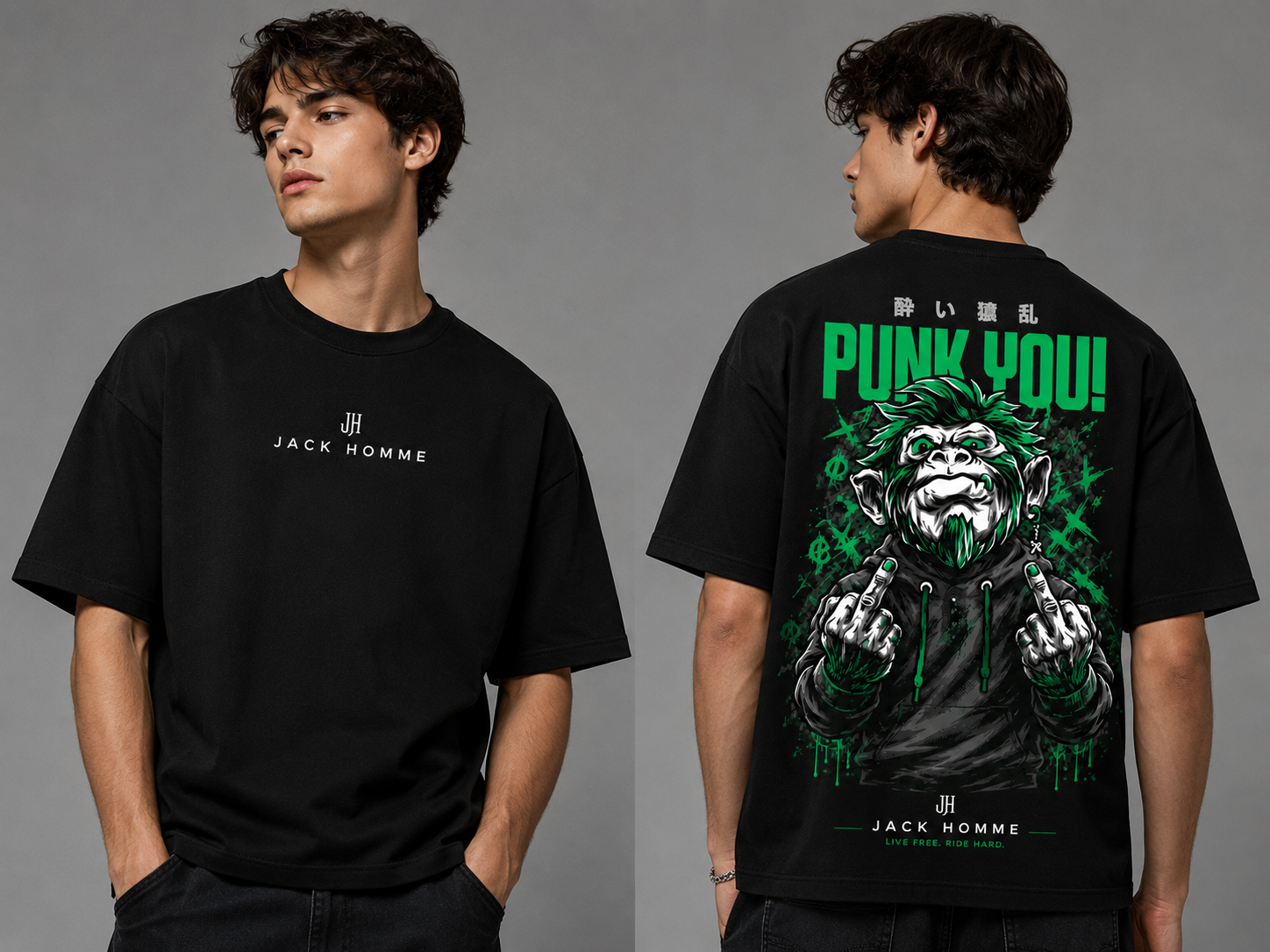 Punk You! Oversized T-Shirt – Black