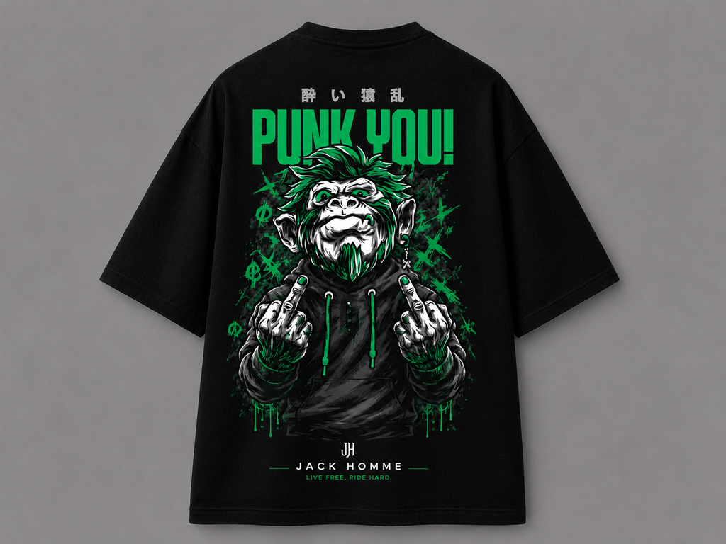 Punk You! Oversized T-Shirt – Black