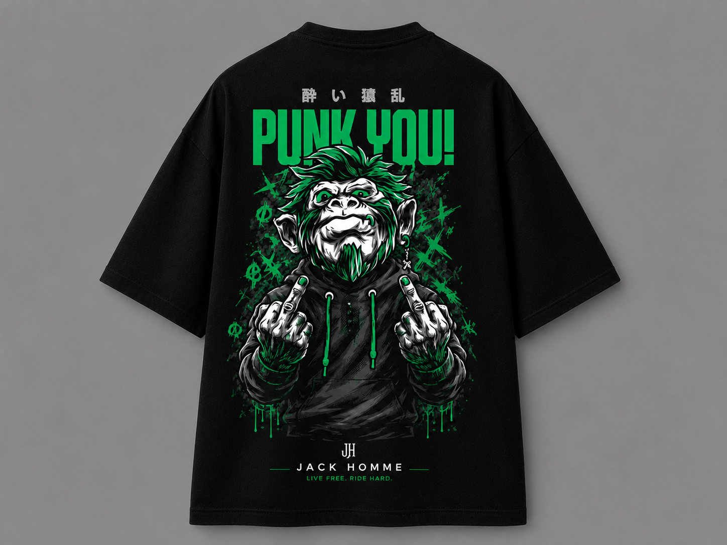 Punk You! Oversized T-Shirt – Black