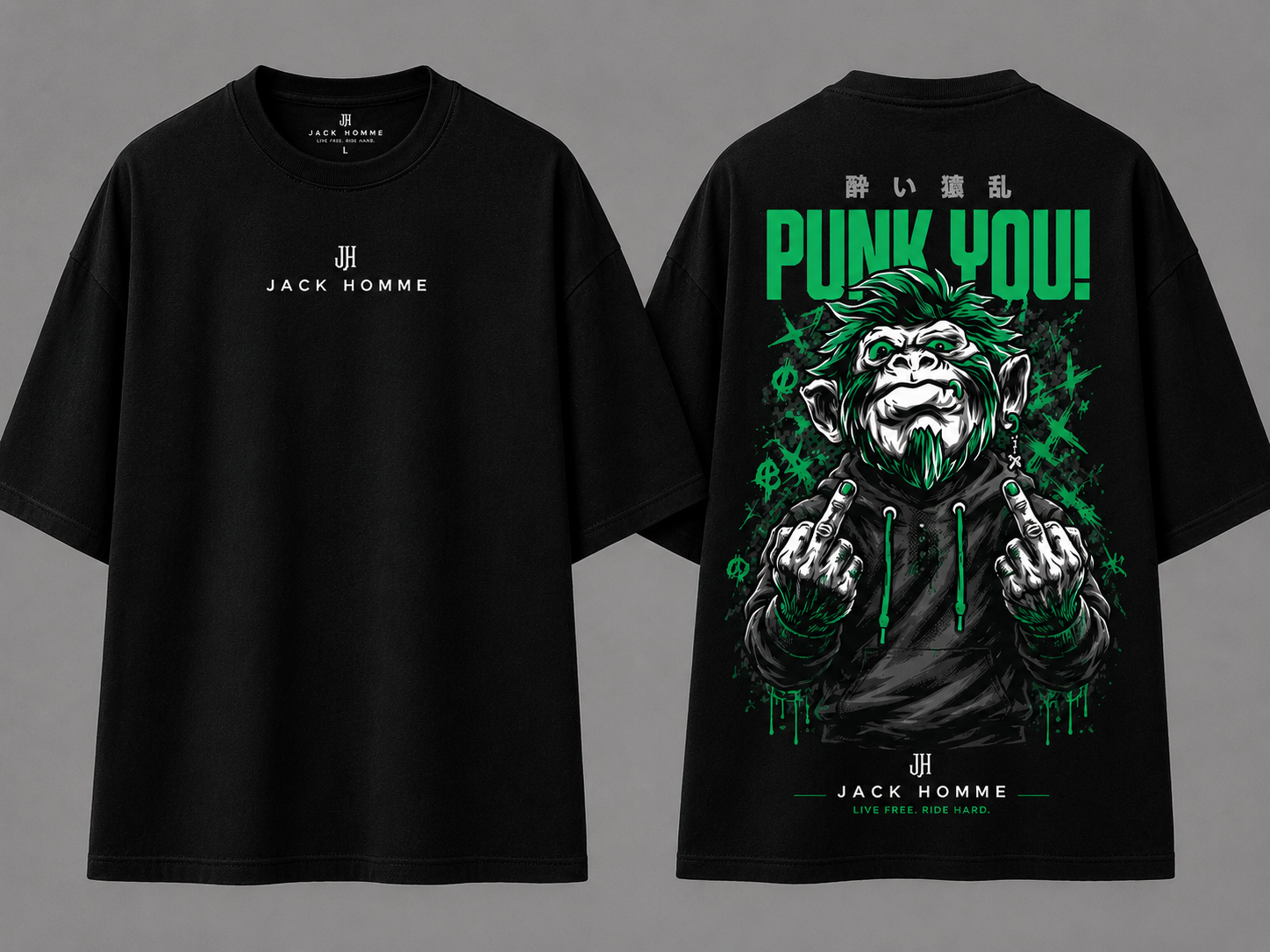 Punk You! Oversized T-Shirt – Black